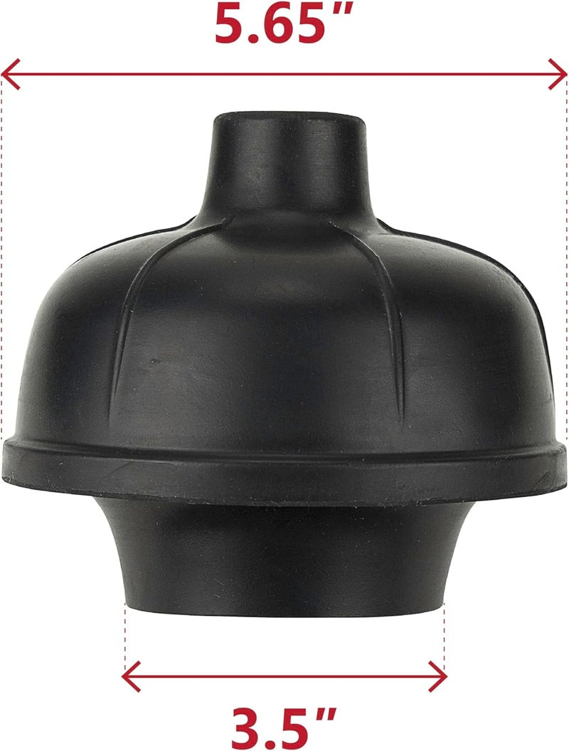 SteadMax Rubber Toilet Plunger, Double Thrust Force Cup, Heavy Duty, Commercial Grade with 18” Wood Handle (Pack of 3) - Image 2